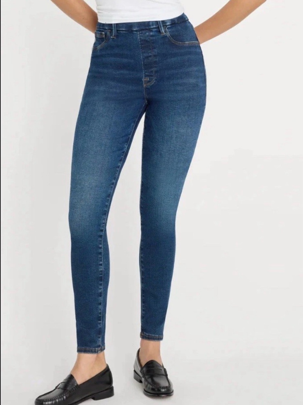 Good American Women’s Good Legs Skinny Cropped Denim Jeans Size 6 /28 NWT